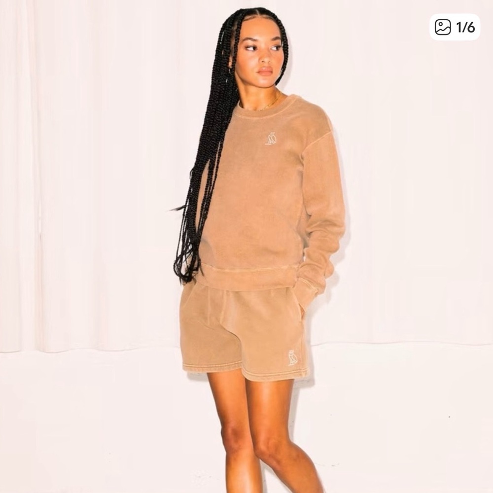 OVO Women’s Garment Dye Shorts Size M Octobers Very Own Drake Sweatshorts Taupe